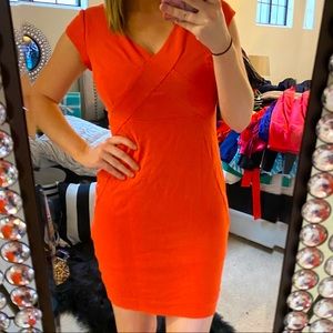 Orange Dress w/zipper down back